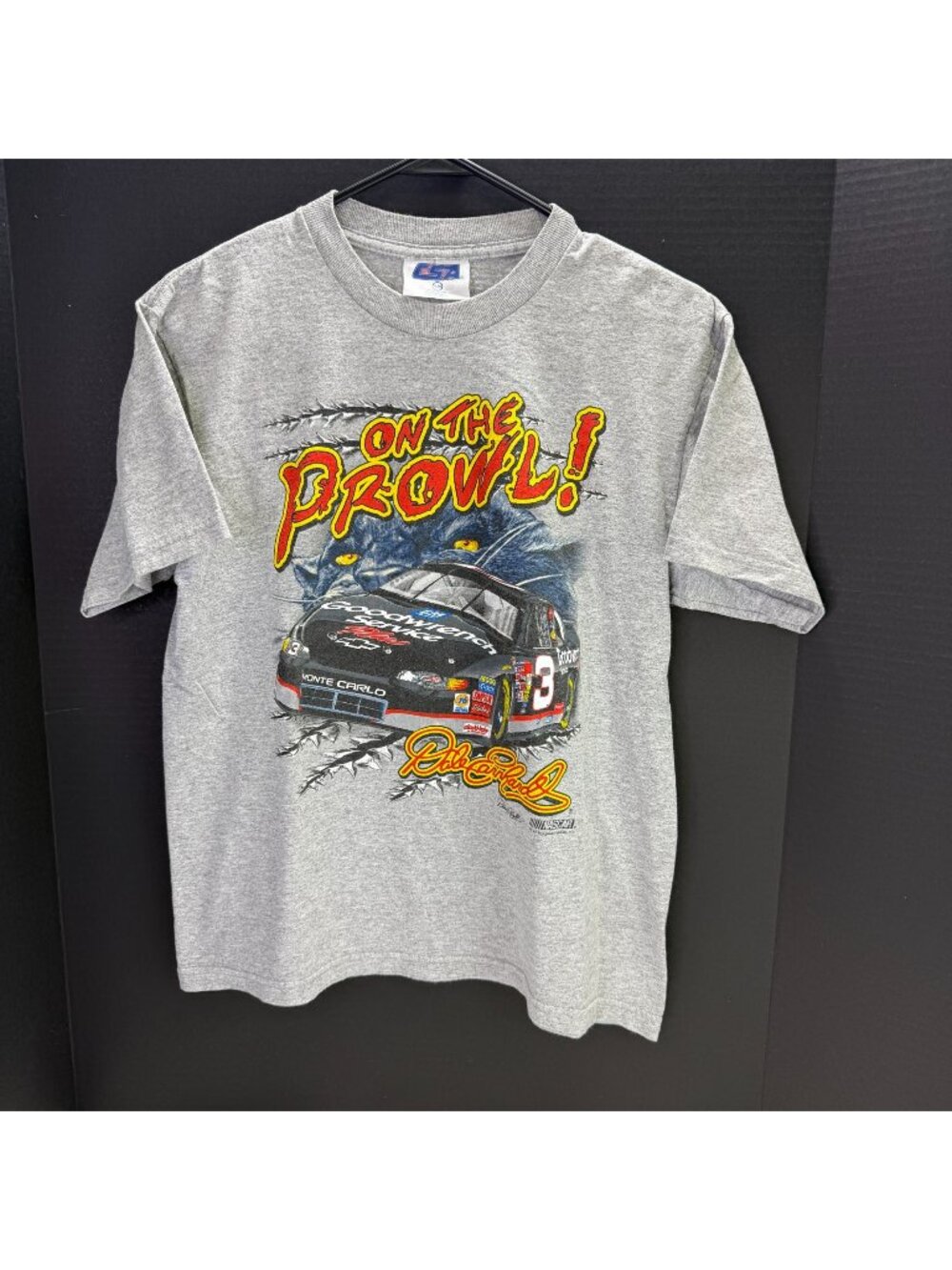 Vintage NASCAR On The Prowl Dale Earnhardt T Shirt Youth 14/16